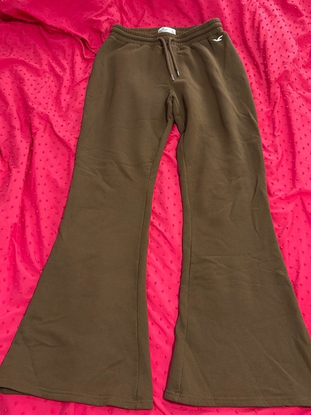 Hollister Bootcut Brown Sweatpants